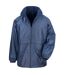 Result Mens Core Adult DWL Jacket (With Fold Away Hood) (Navy Blue) - UTBC896