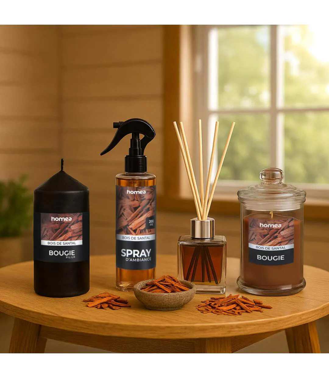 Bougie Verrine Parfumée Essentiel II 11cm Bois de Santal-2