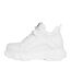 Womens/ladies Platform Trainers White Buffalo-3