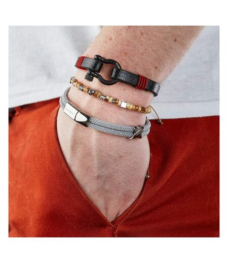 Bracelet noir/rouge homme geographical norway 315061 - taille unique
