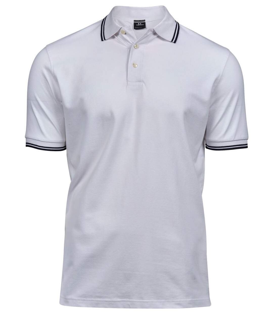 Polo homme Luxury Stripe Stretch - 1407 - blanc - manches courtes