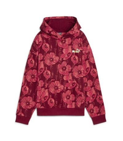 Sweat rouge/rose femme puma aop - m