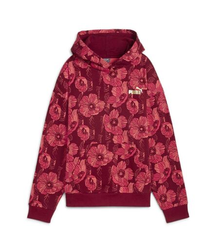Sweat rouge/rose femme puma aop - m