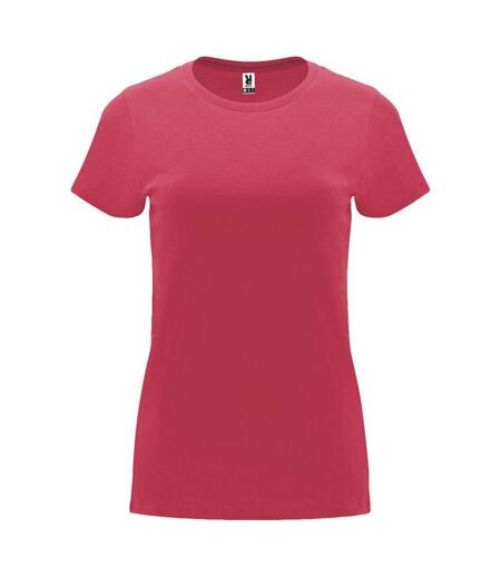 T-shirt Capri Femme Rouge Chrysanthème Roly