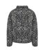 Womens/ladies Leopard Borg Fleece Top White Black SoulCal-2
