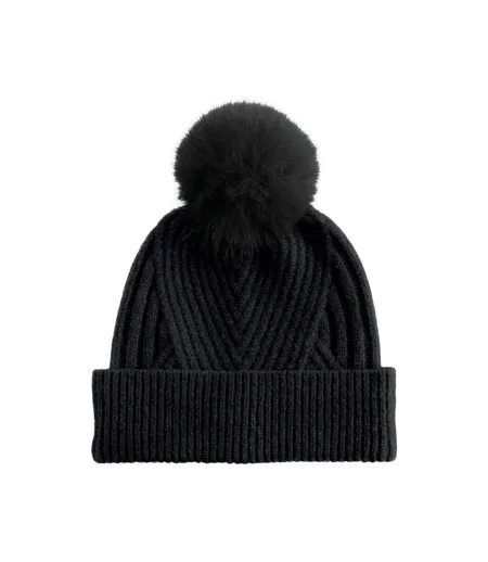 Bonnet Snow Luxe Adulte Noir Beechfield