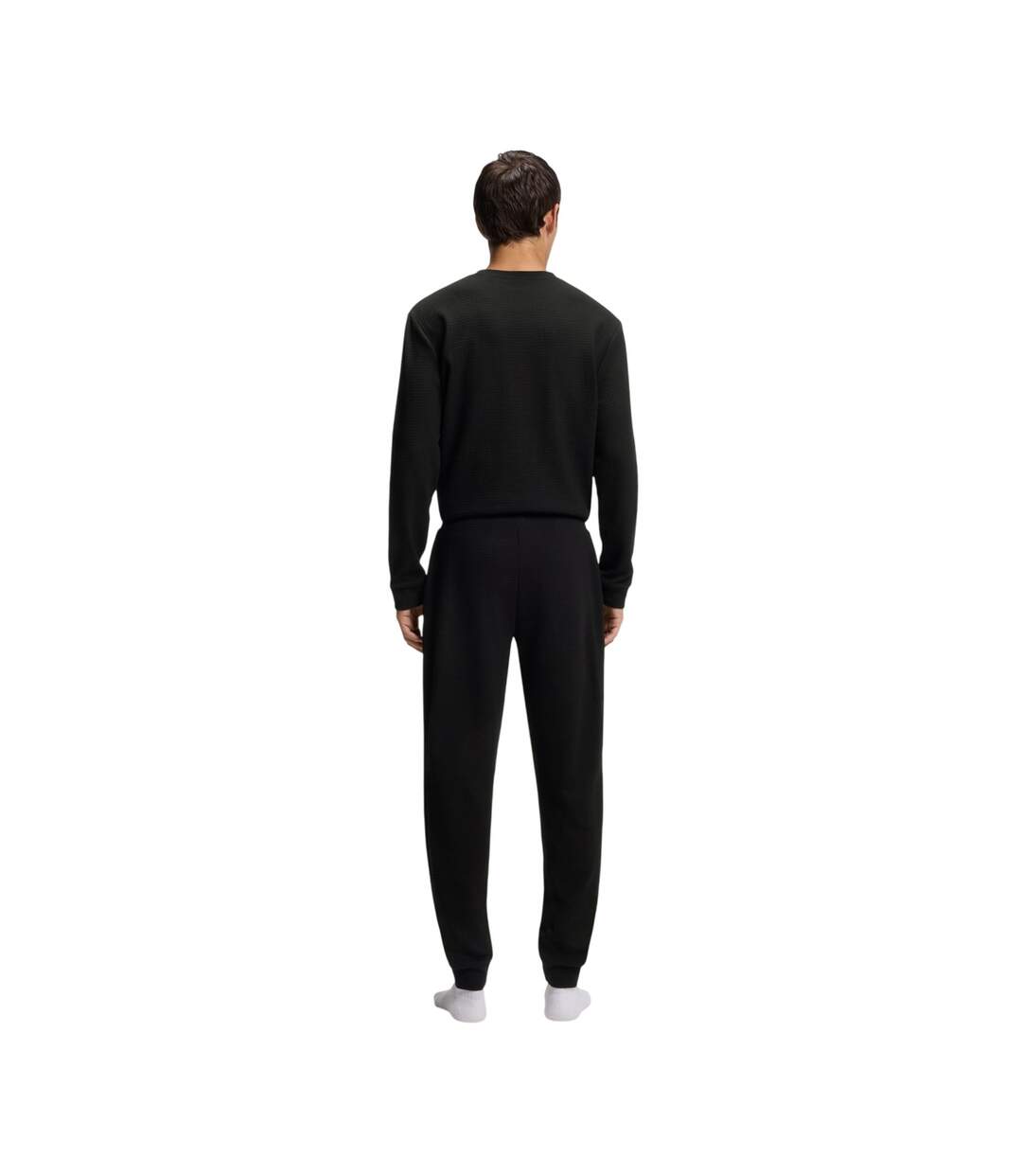 Mens Austin Pyjama Bottoms Black Hugo-3