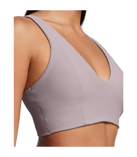 Brassière Motif/style Côtelé Femme Gris Under Armour