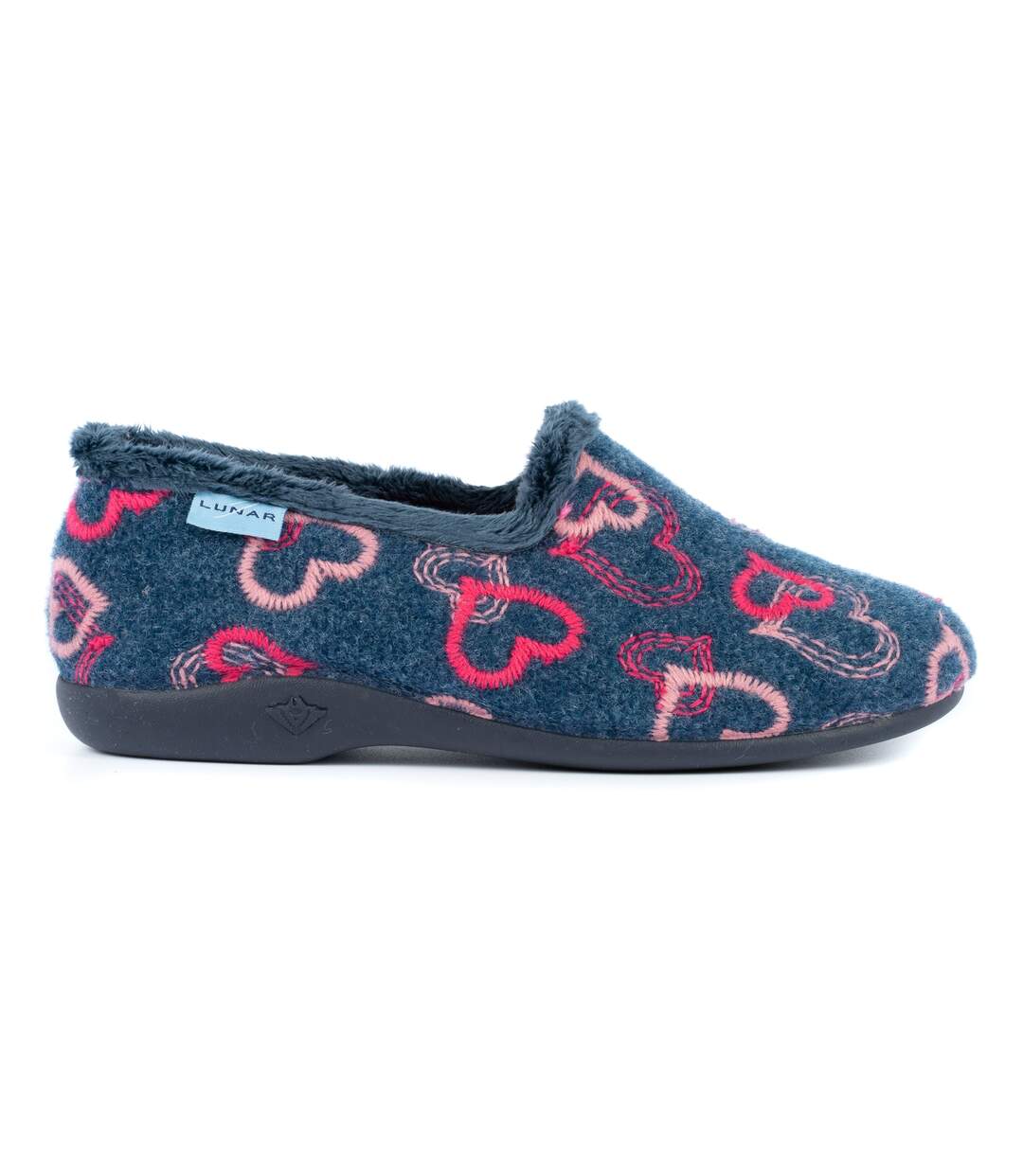 Chaussons jolly femme bleu / rose Lunar-3