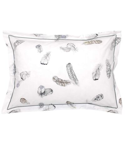 Taie d'oreiller percale pur coton PLUMES