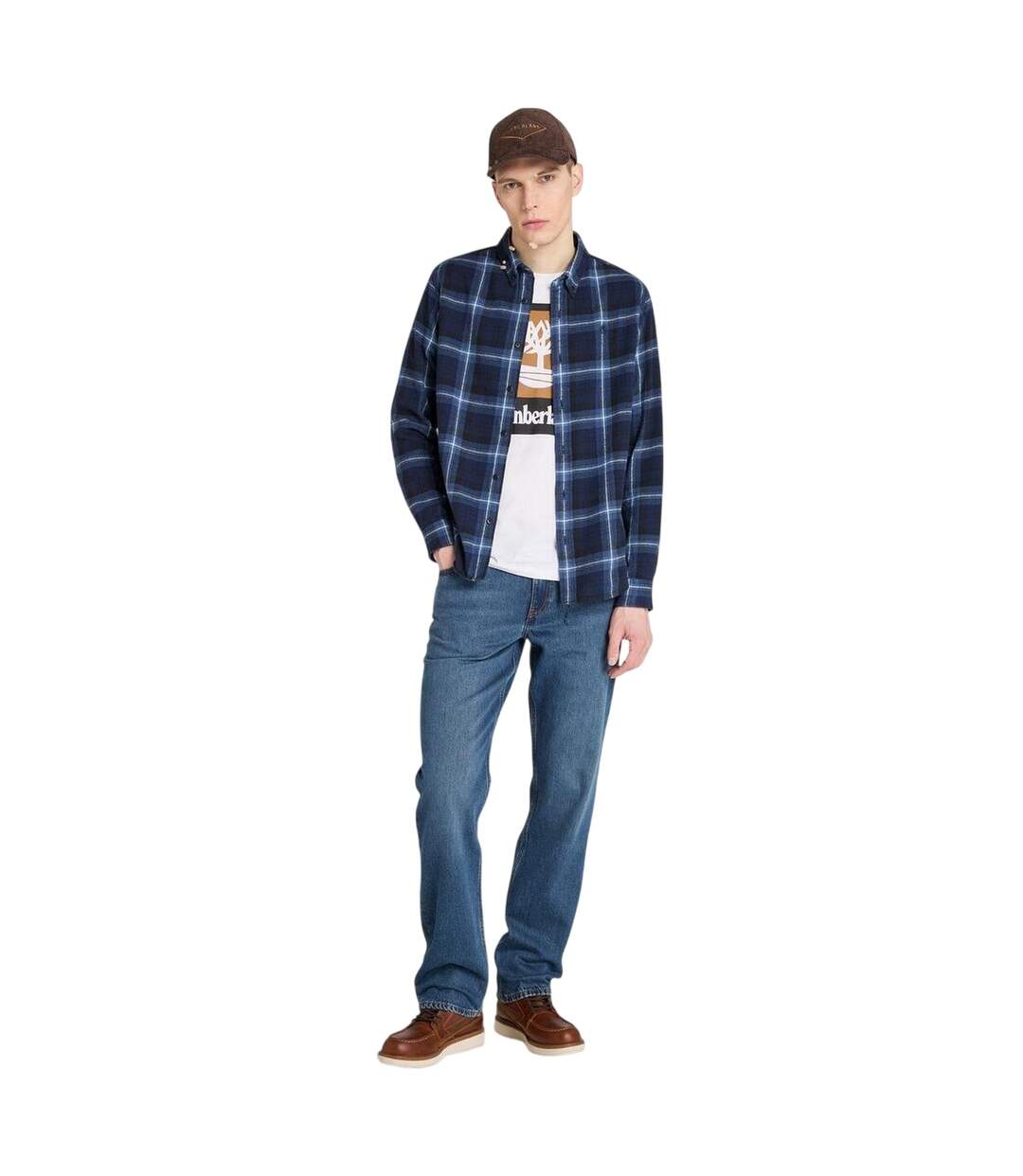 Chemise À Boutons Décontracté Motif/style À Carreaux Homme Bleu Violacé Timberland-4