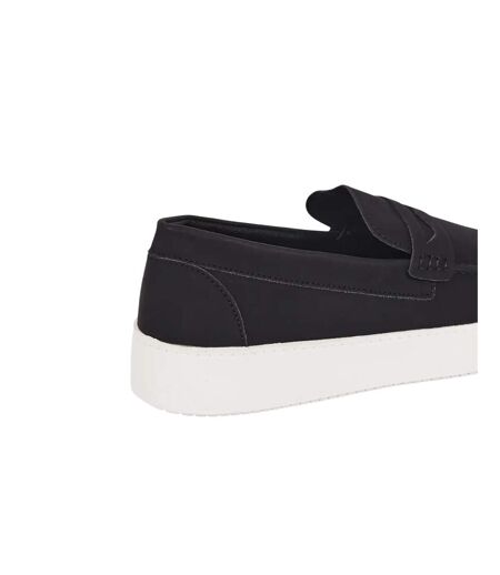 Mens Pu Loafers Black Brave Soul