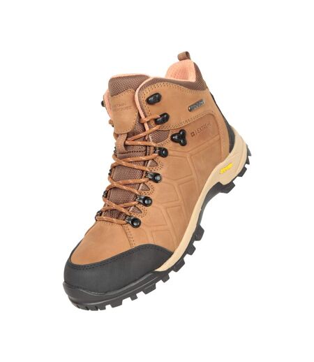 Womens/ladies Hurricane Extreme Leather Isogrip Boots Brown Mountain Warehouse