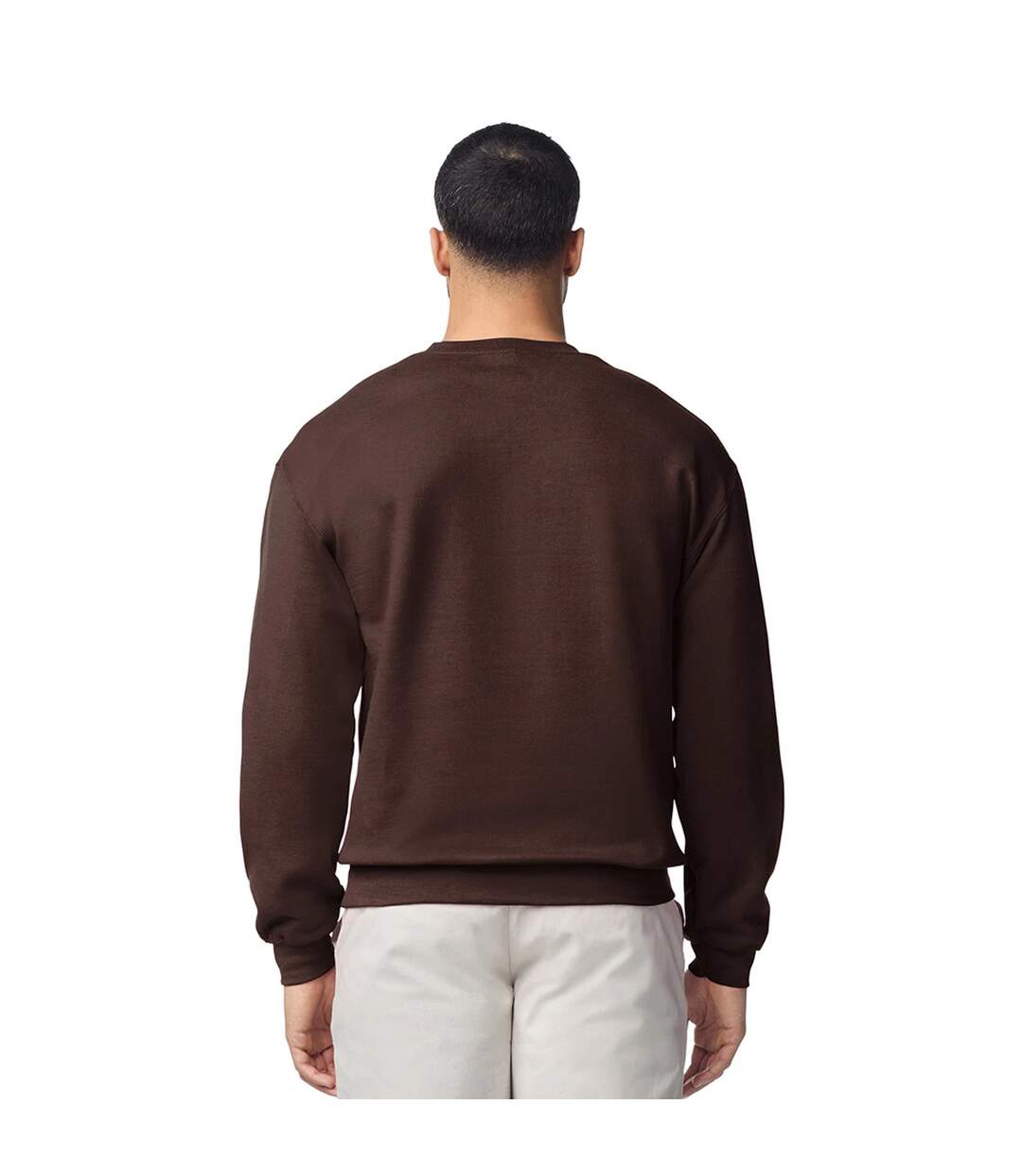 Sweat Uni À Col Ras-du-cou Heavy Blend Femme Marron Foncé Gildan-3