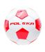 Ballon De Foot Polska Taille 5 Rouge Vif Blanc Huari-1