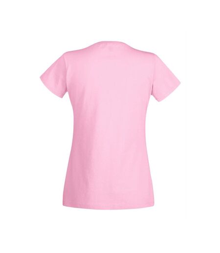 Fruit Of The Loom Ladies/Womens Lady-Fit Valueweight Short Sleeve T-Shirt (Pack Of 5) (Light Pink) - UTBC4810