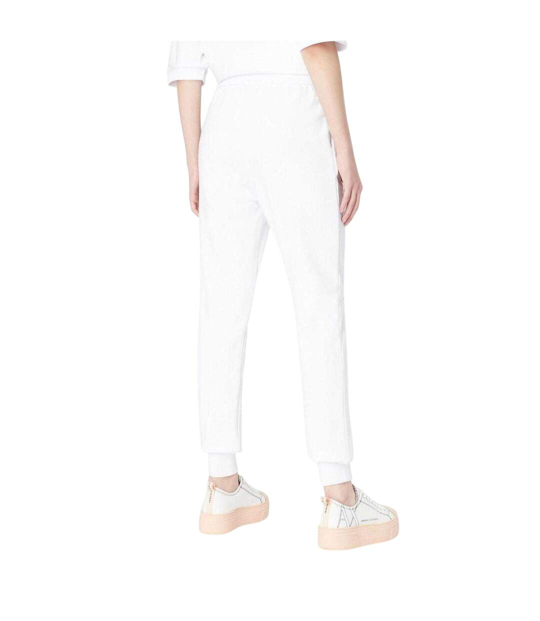 Womens/ladies Cotton Blend Trousers White Armani Exchange-2