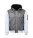 Mens Fleece Lined Jacket Charcoal Fabric-2