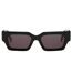 Lunettes De Soleil Motif/style Rectangle Hyde Homme Taille Unique Noir Gris Foncé Palm Angels-2