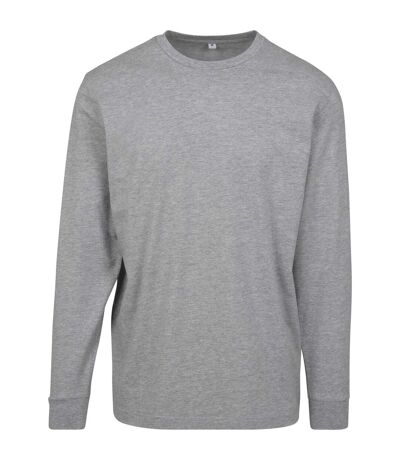Build Your Brand Mens Long Sleeve Sweater (Gray Heather)