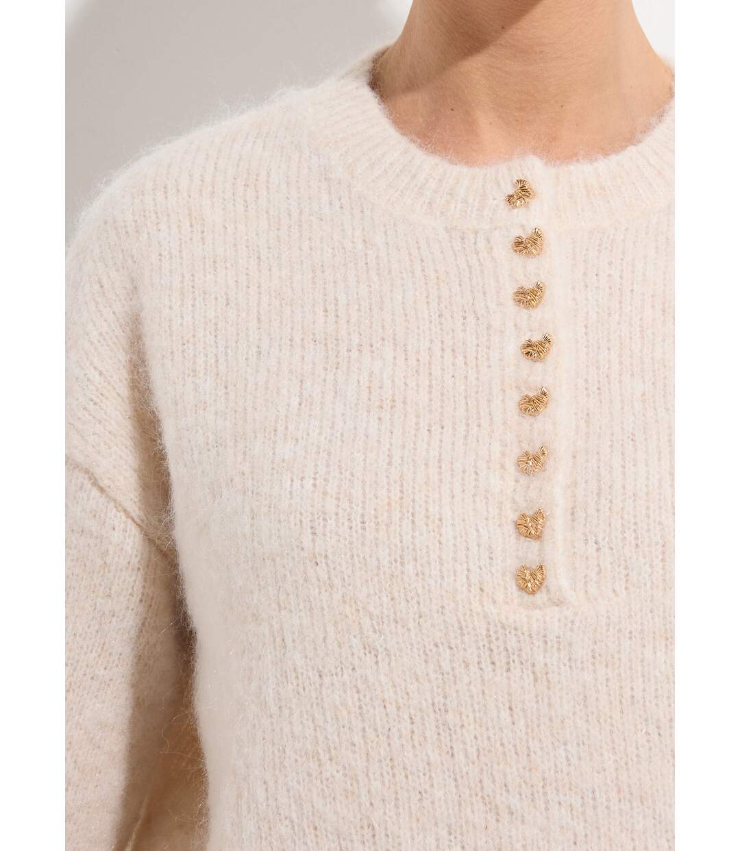 Pull avec laine et petits boutons métal-4