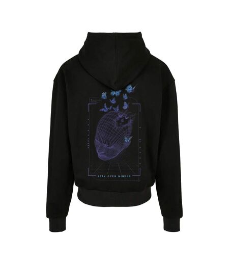 Sweat À Capuche Motif/style Tête Quadrillé Homme Noir Mister Tee