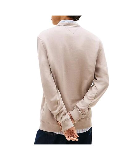 Sweat beige homme tommy hilfiger badges