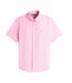 Mens Regular Short-sleeved Button-down Shirt Classic Pink Tommy Hilfiger-1
