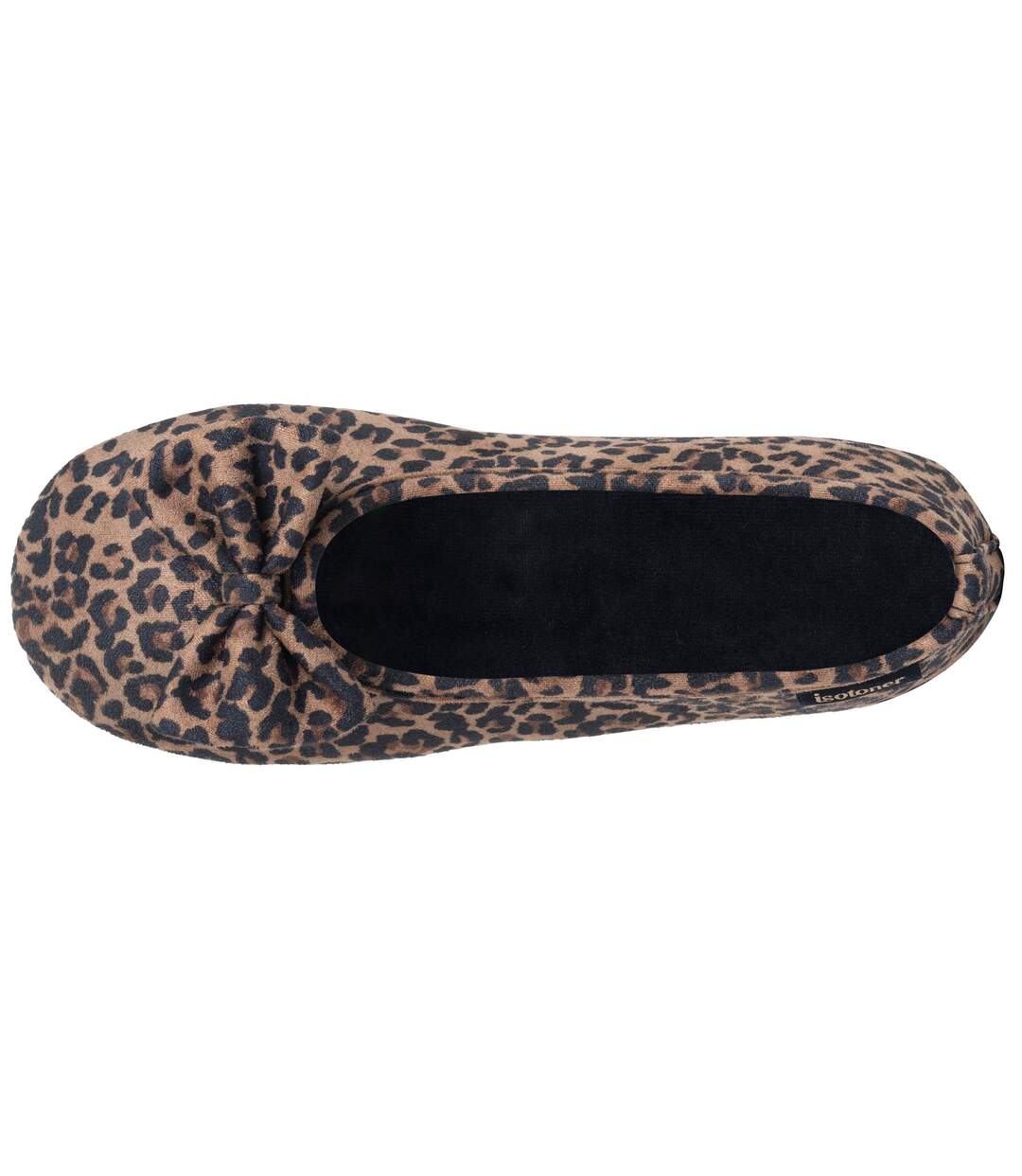 Isotoner Chaussons Ballerines femme suédine, semelle souple, mousse à mémoire forme-2
