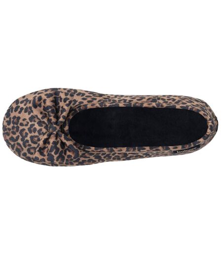 Isotoner Chaussons Ballerines femme suédine, semelle souple, mousse à mémoire forme