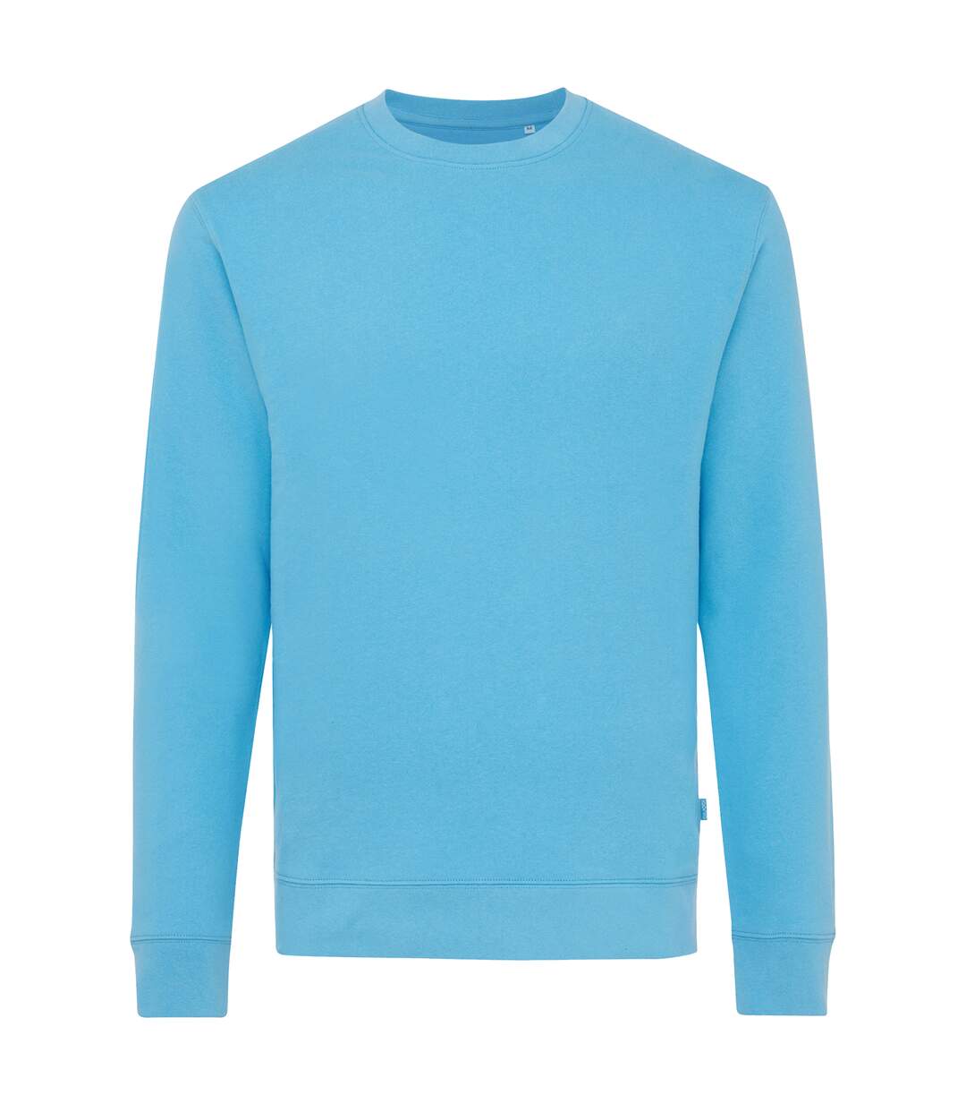 Unisex adult zion recycled cotton crew neck sweatshirt tranquil blue Iqoniq-1