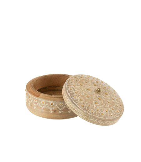 Boîte Déco en Bois Perle du Sahara 14cm Naturel