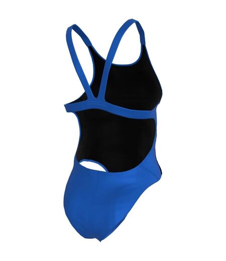 Womens/ladies Logo One Piece Swimsuit Blue Nike