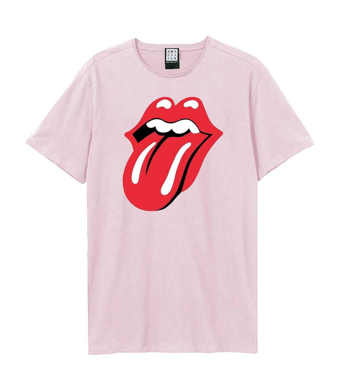 Unisex Adult Tongue The Rolling Stones T-shirt Pink 182 Amplified-1