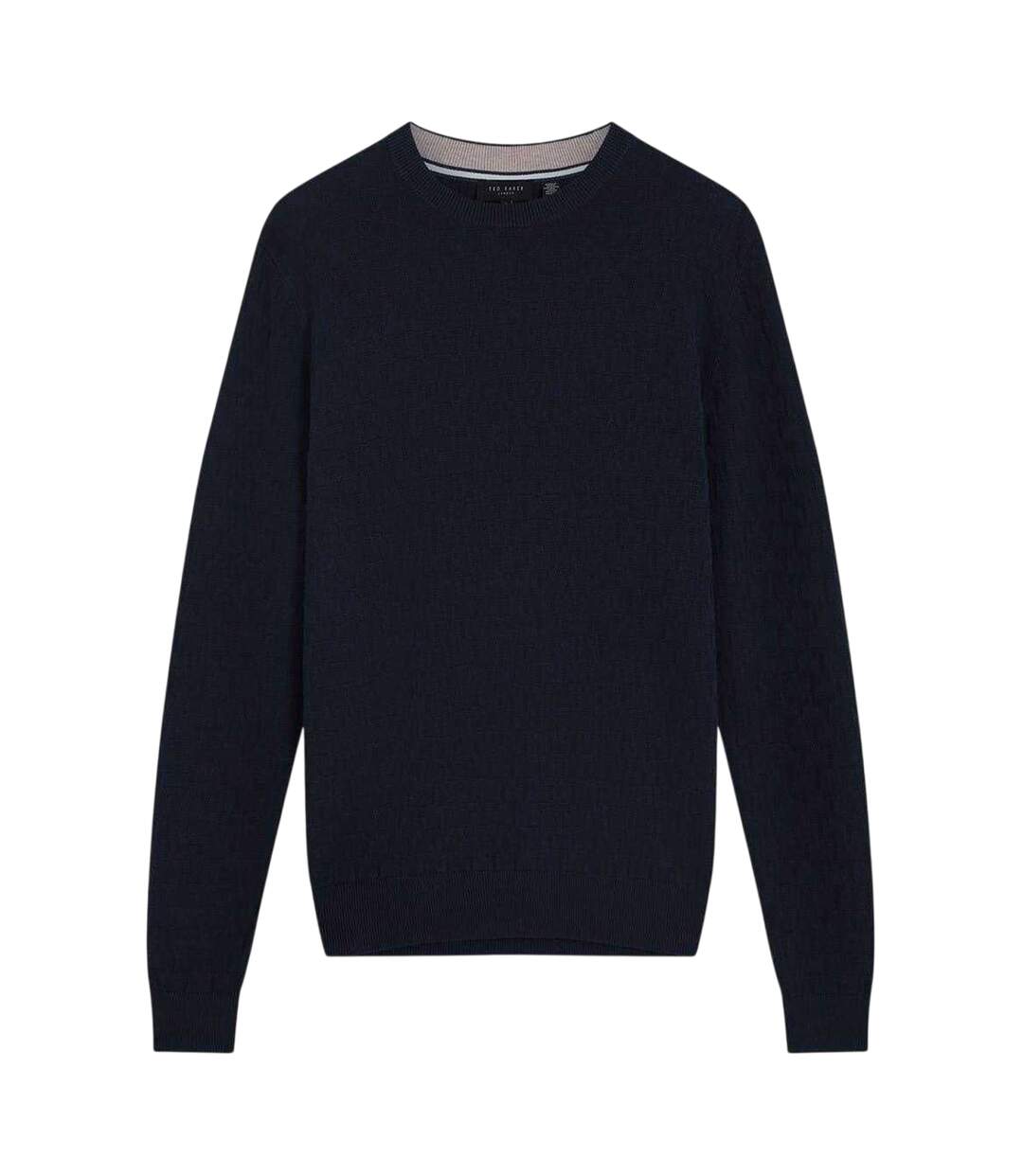 Pull Motif/style Points De Couture Homme Bleu Marine Ted Baker-2