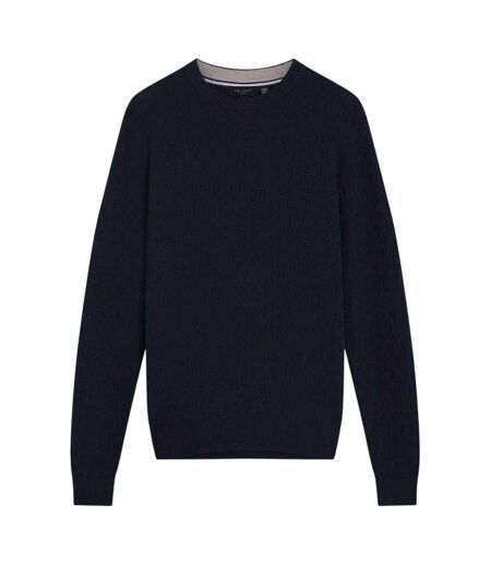 Pull Motif/style Points De Couture Homme Bleu Marine Ted Baker