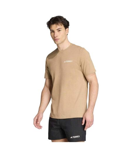 Mens Terrex Graphic Print T-shirt Brown Adidas