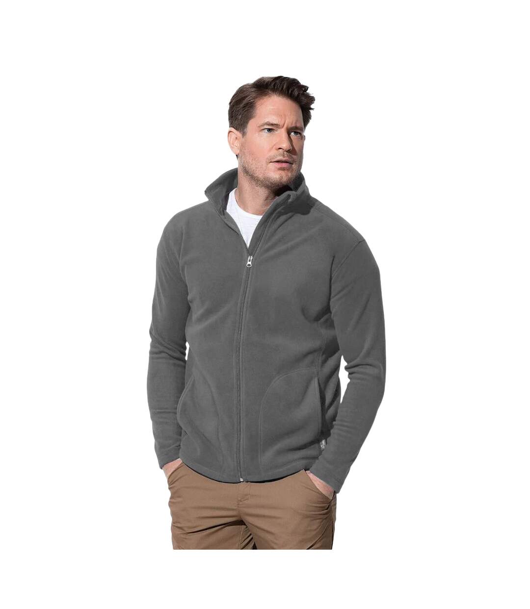 Polaire zippée active homme gris Stedman