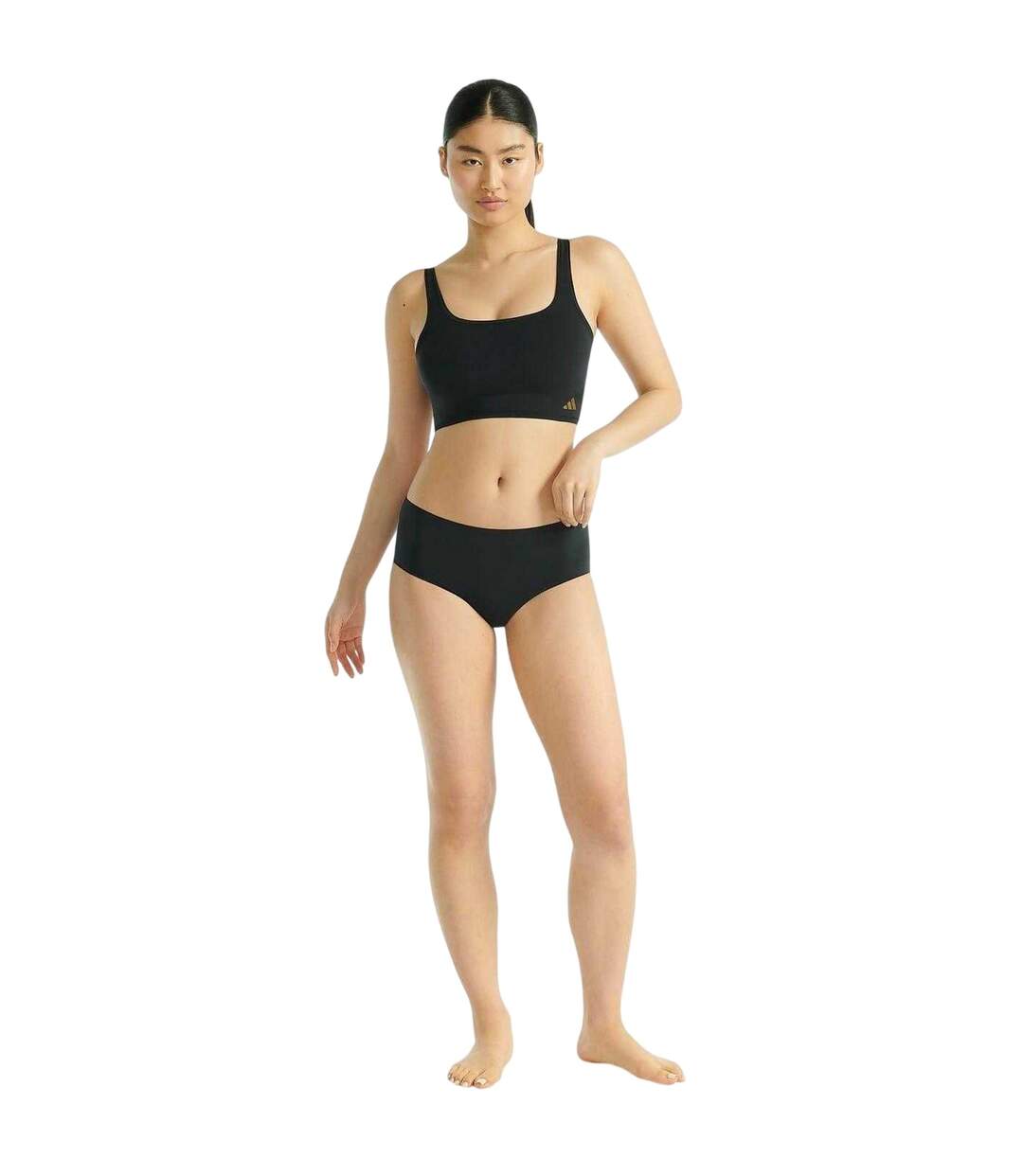 Pack Of 3  Womens/ladies Hipster Briefs  Black Adidas-1