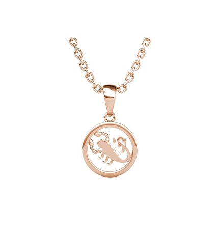 Pendentifs Zodiaque Scorpion - Or Rosé et Cristal