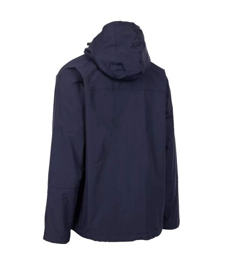 Mens Corvo Hooded Full Zip Waterproof Jacket/coat Navy Trespass