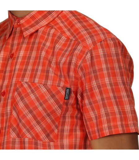 Regatta Mens Kalambo VII Quick Dry Short-Sleeved Shirt (Rusty Orange)