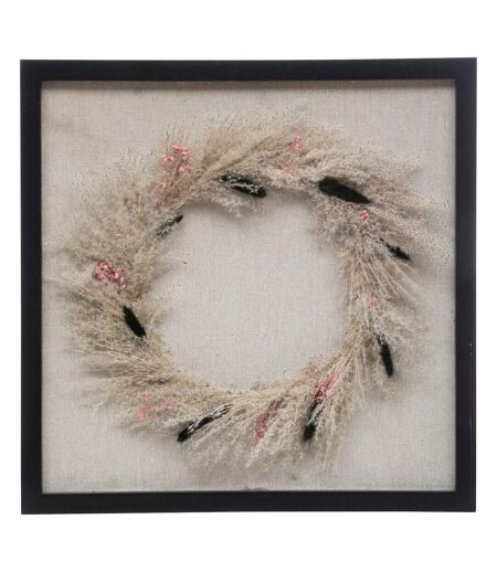 Déco Murale Fleurs Séchées Nia 55cm Noir