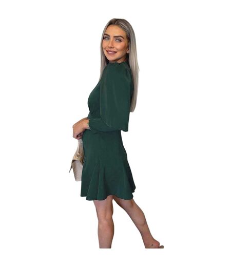 Womens/ladies Skater Dress Teal AX Paris