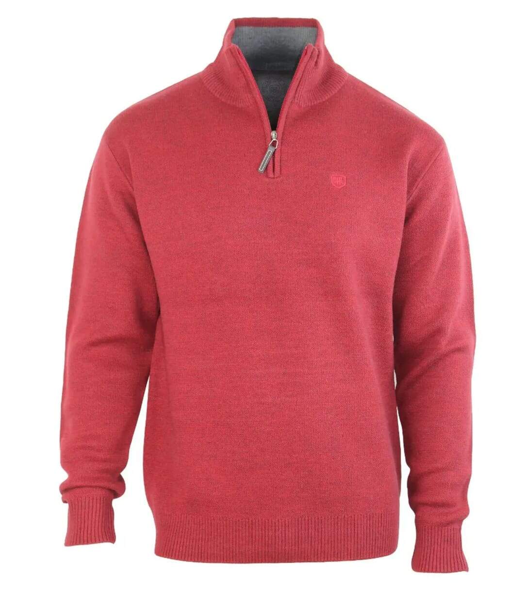 CHALLENGER PYLONE2 — Pull camionneur col montant zippé rouge : chaleur haute densité et style affirmé-2