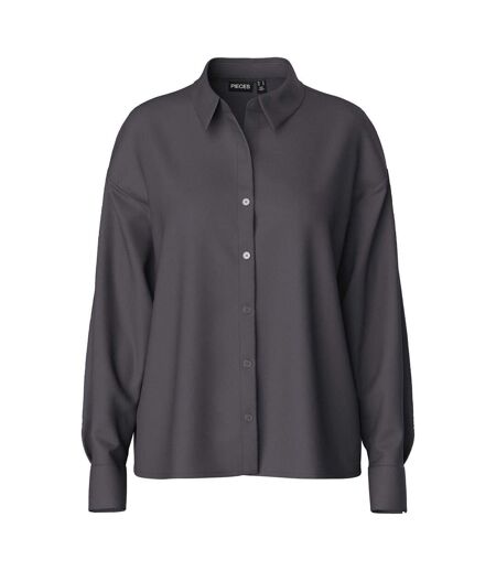 Chemise Manches Longues Femme Gris Foncé Pieces
