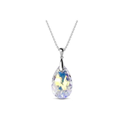 Pendentifs Raindrop - Argenté et Blanc brillant