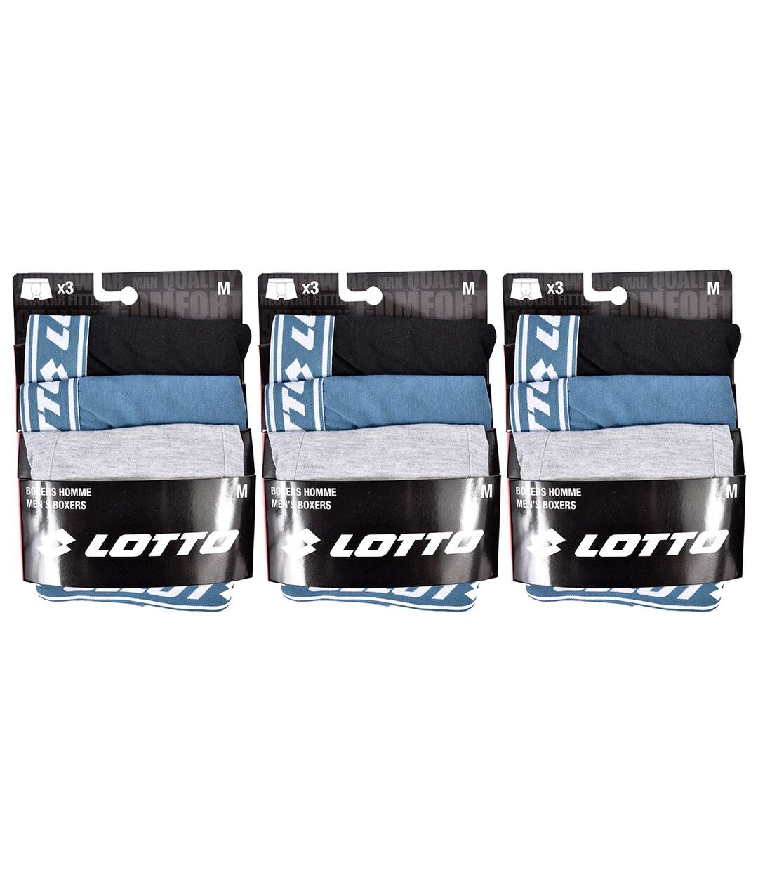 Boxer homme LOTTO Pack de 9 Boxers 1060