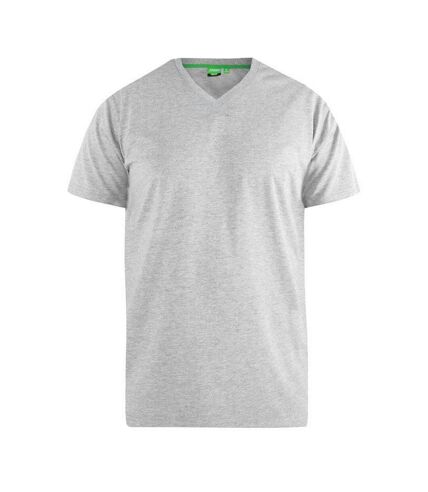 Duke Mens Fenton Kingsize D555 Round Neck T-shirts (Pack Of 2) (Gray/White)