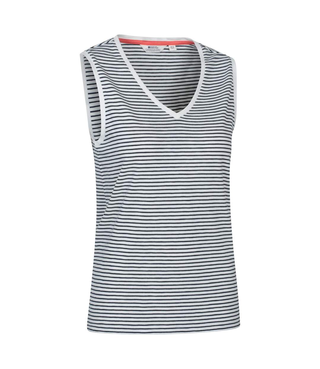 Womens/ladies whitley striped v neck vest top navy Mountain Warehouse-3